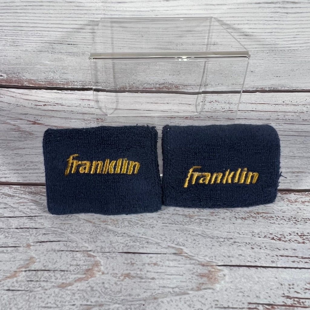 Vintage Franklin Wrist Bands Blue Gold